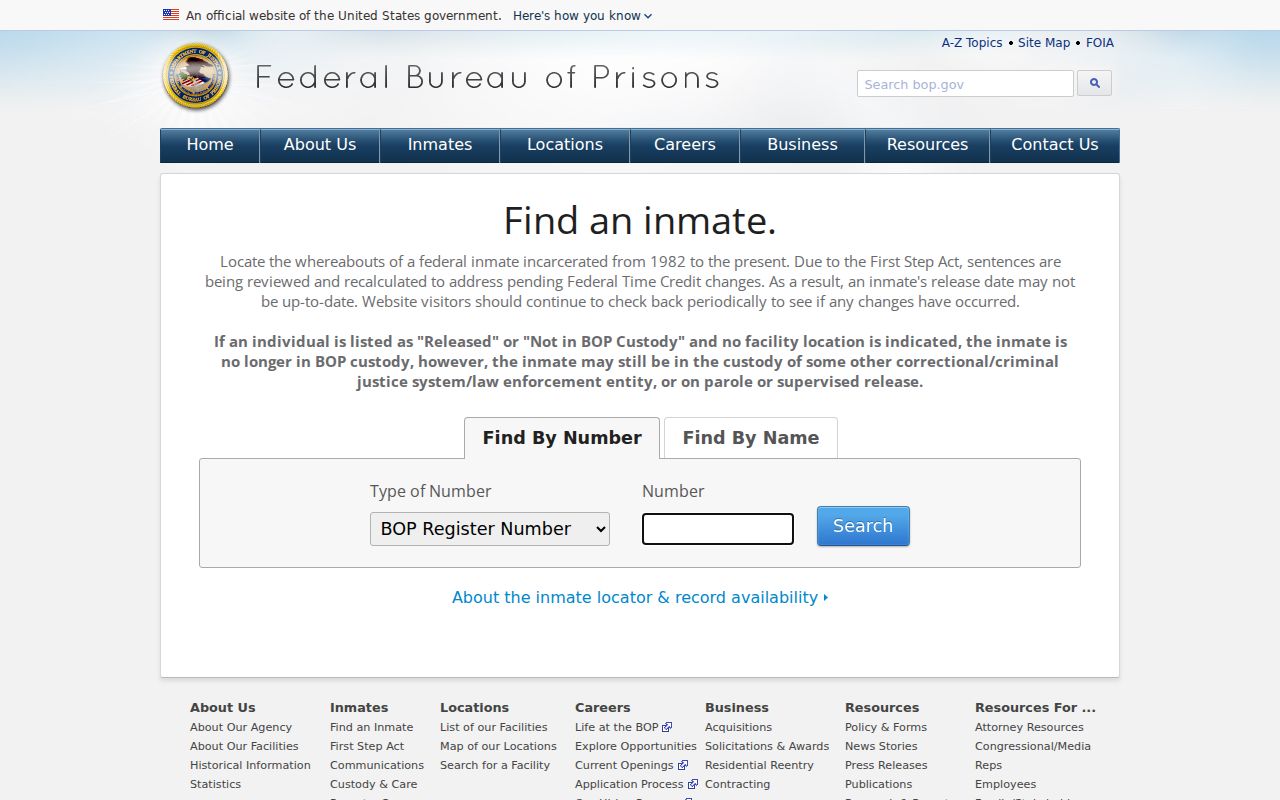 Cumberland County arrest records federal inmate locator distinction