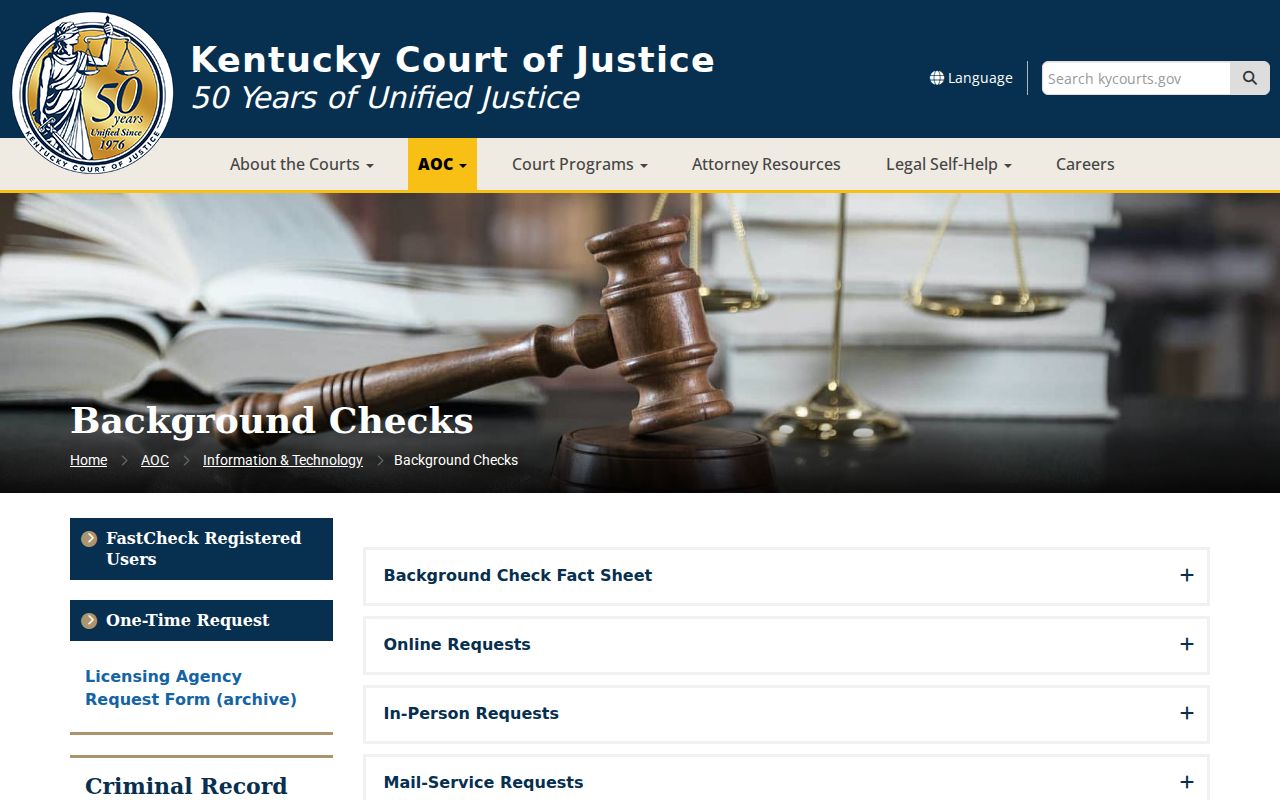 Cumberland County criminal court cases Kentucky AOC report options