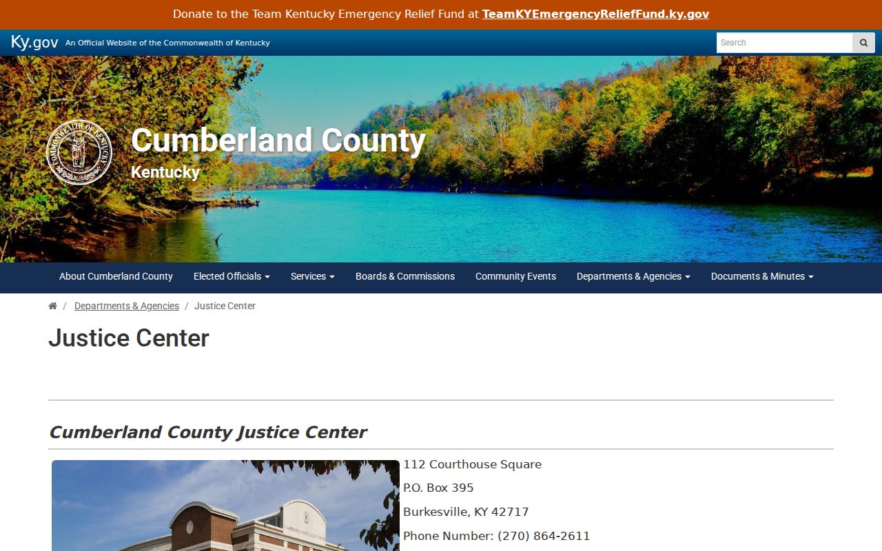 Cumberland County criminal history Justice Center records building