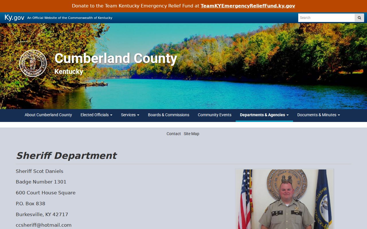 Cumberland County criminal history sheriff records page